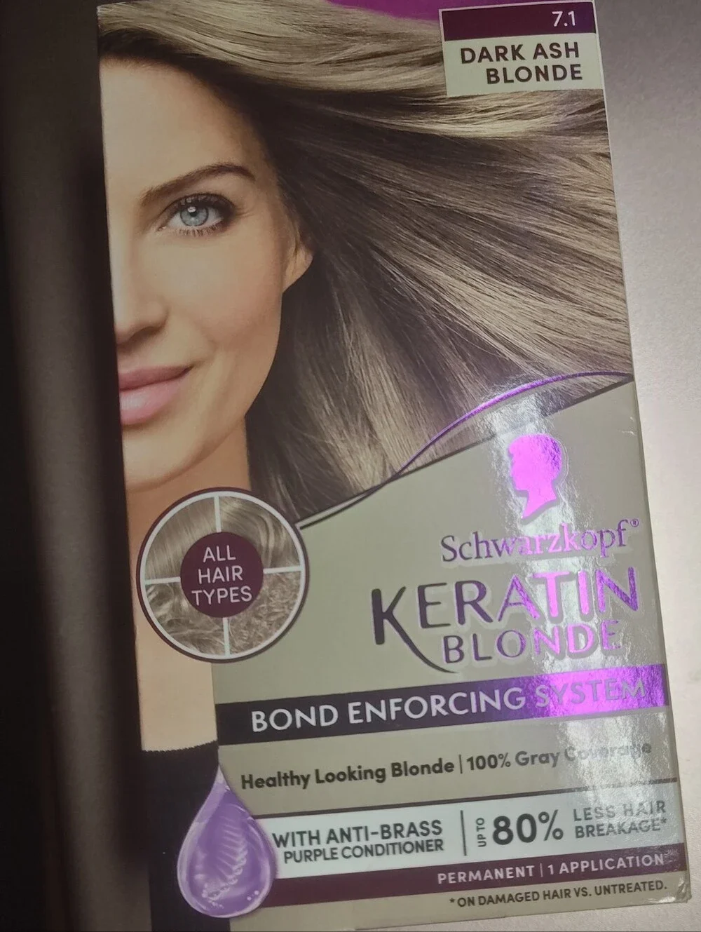Schwarzkopf Keratin Blonde 7.1 Dark Ash Blonde